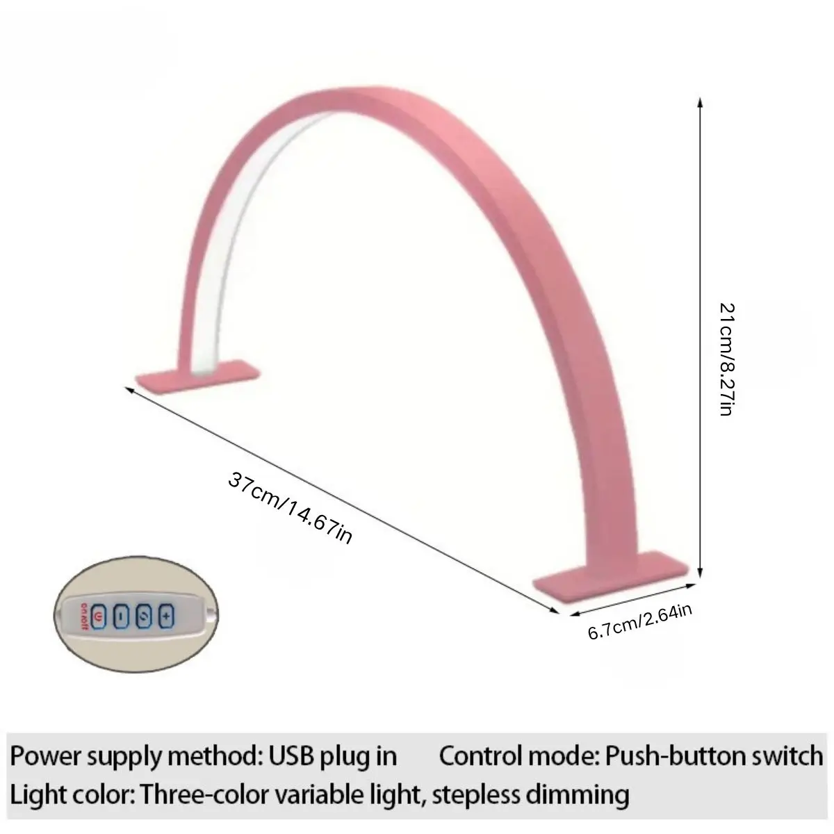 سطح المكتب نصف القمر ضوء الأظافر، LED ضوء الأظافر، تكنولوجيا الأظافر رمش تمديد الوشم الحاجب العناية بالبشرة مصباح مكتبي
