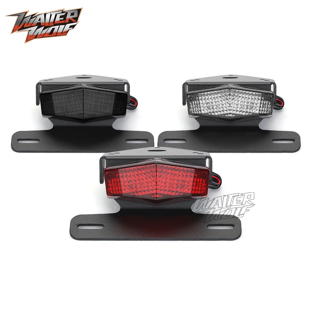 XR400 XR250 Tail Tidy License Plate Bracket LED Tail Brake Turn Signal Light For Honda XR250R XR400R XR 250 400 Motard 1996-2008