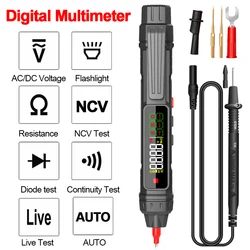 Multímetro Digital inteligente sin contacto, bolígrafo Detector de voltaje, resistencia de rango automático NCV, multímetro de alta precisión, voltímetro