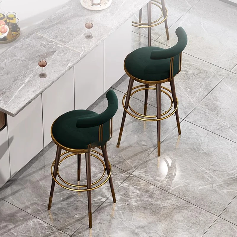 

Luxury Manicure Bar Stools Designer Counter Kitchen Salon Chairs Relaxing Cafe Reception Cadeiras De Jantar Bar Furniture TD50DC