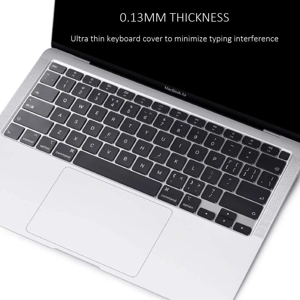 DEHAI Keyboard Cover Skin for 2021 2020 MacBook Air 13 inch  A2337 / A2179  Keyboard Accessories Ultra Thin TPU Protector