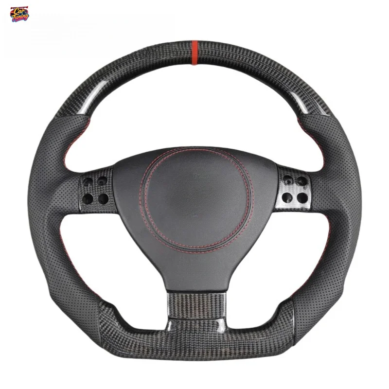 For Volkswagen Magotan B6 Golf 4 Sagitar Bora Tiguan PQ R36 Lavida Sport Flat Bottom Carbon Fiber Steering Wheel Customization