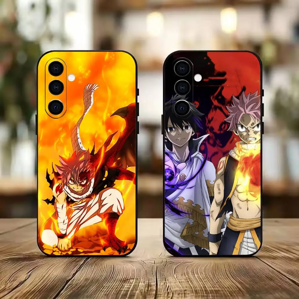 High-octane anime F-fairy T-tail Phone Case Black Silicone Soft For Samsung A73,A72,A71,A70,A53,A52,A51