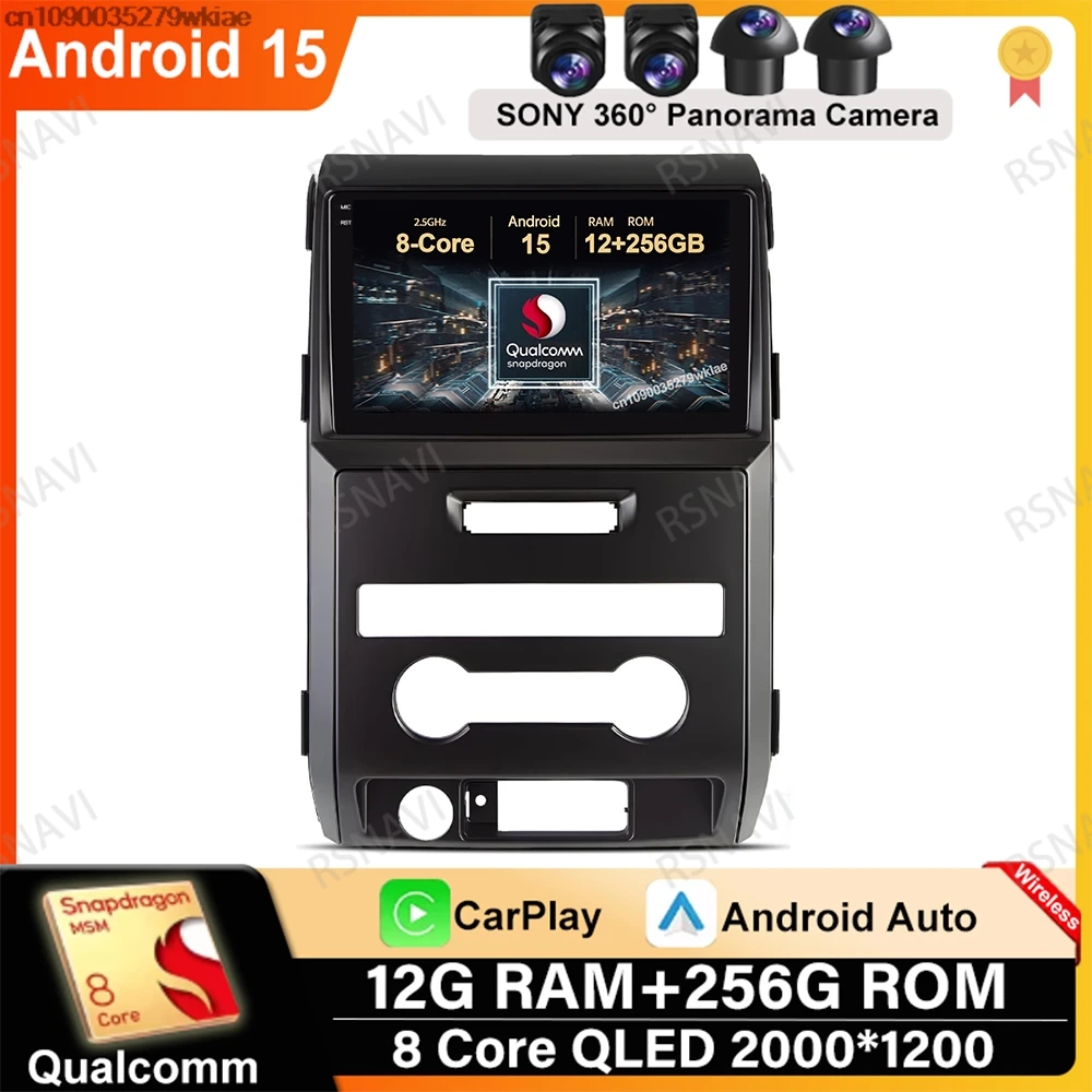 

Android 15 For Ford F150 P415 Raptor 2008-2014 4G LTE Head Unit Viedo Player 5G WIFI Autoradio DSP GPS Wireless Carplay Auto DVD