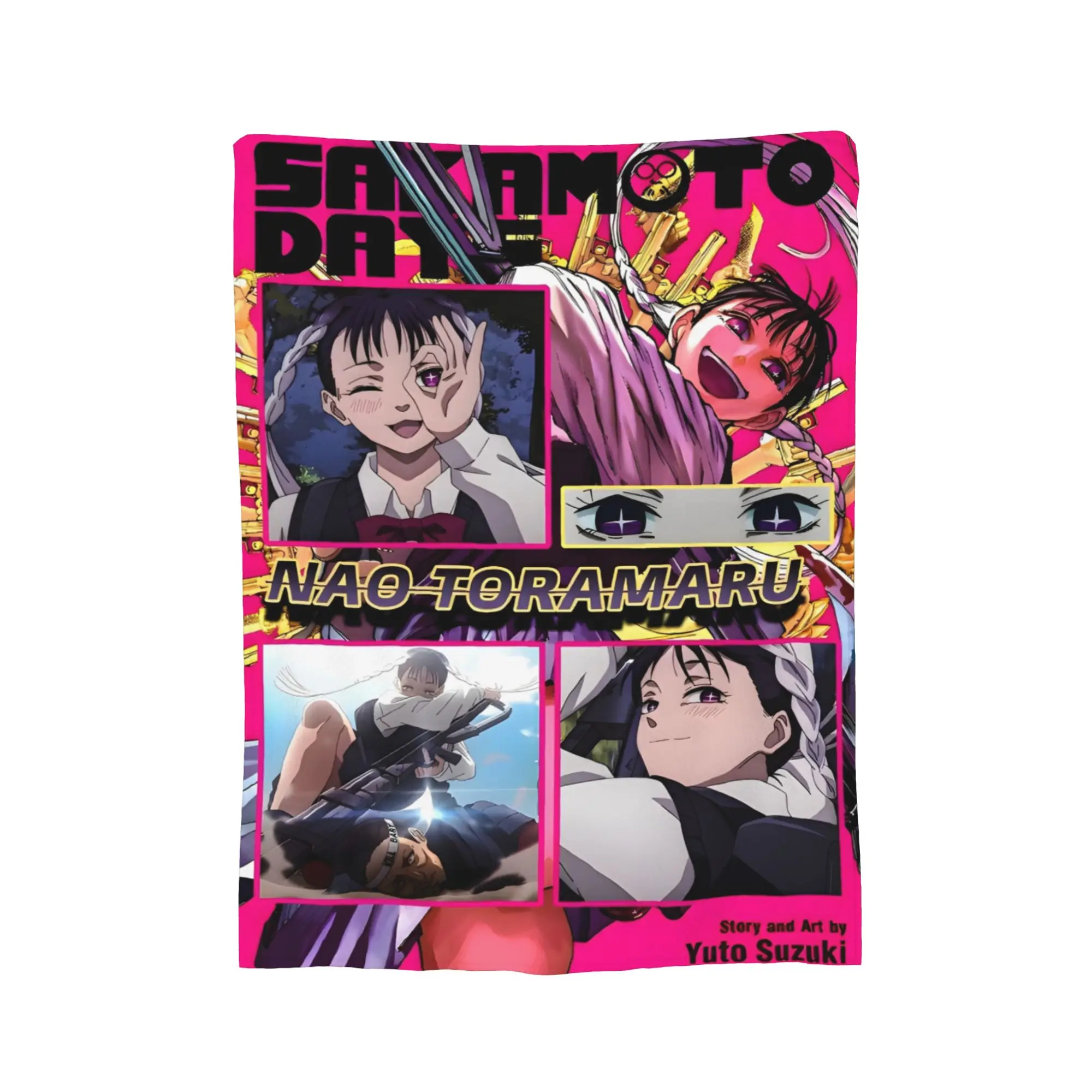 ساكاموتو أيام انمي ياباني بطانية دافئة مريحة رقيق رمي البطانيات للأريكة 50x60 بوصة أحجام متعددة لحاف #2