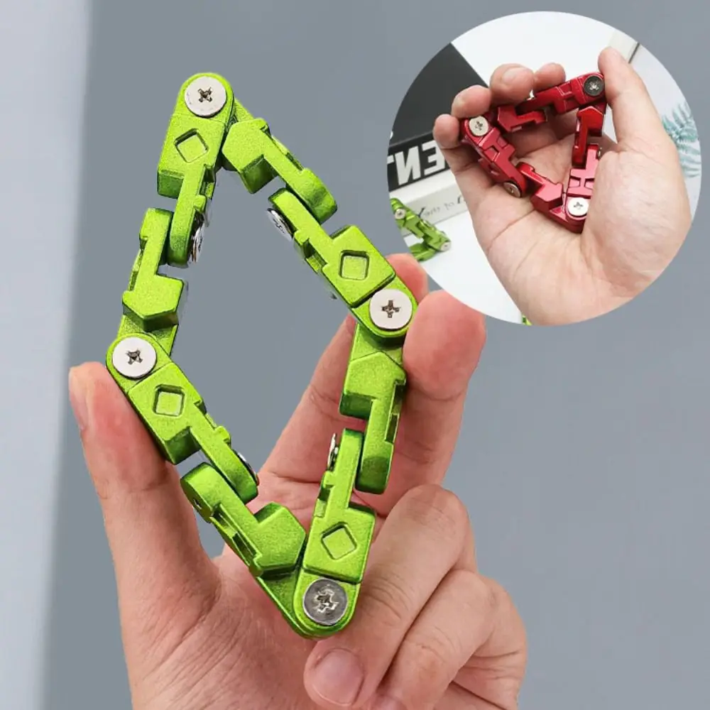 

Aluminum Alloy Infinite Flip Chain Fidget Toys Unlimited Flip Fingertip Metal Chain Flippable Toy Manual Portable