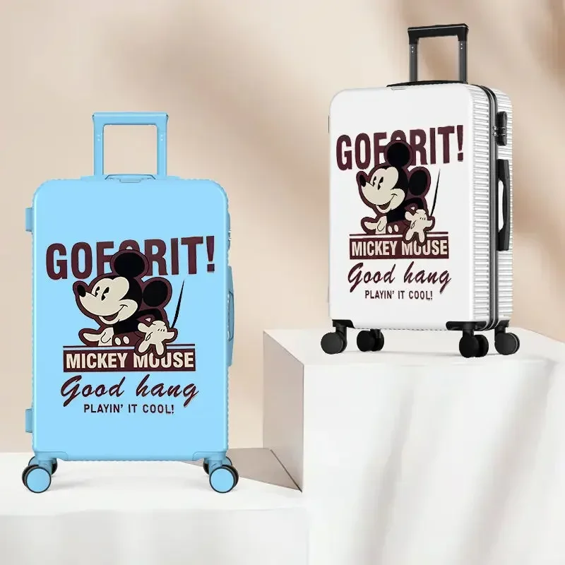 Mouse New Koffer Herren Langlebiger Trolley Case Student Doodles Travel Lockbox Damen 20-Zoll-Boarding-Koffer