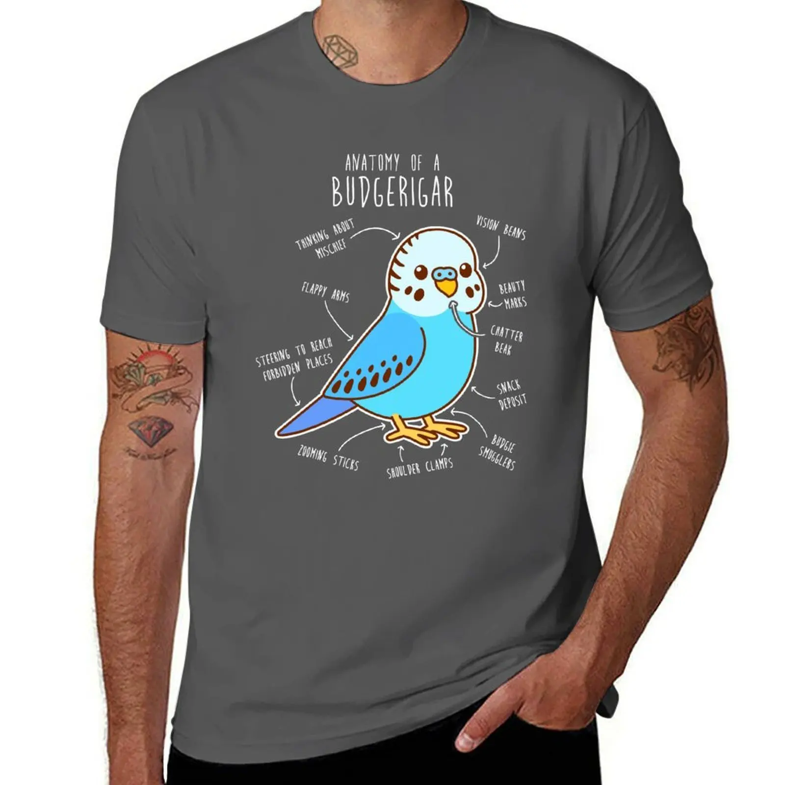 

Blue Budgie Anatomy T-Shirt Moisture Wicking Quick Dry Tee