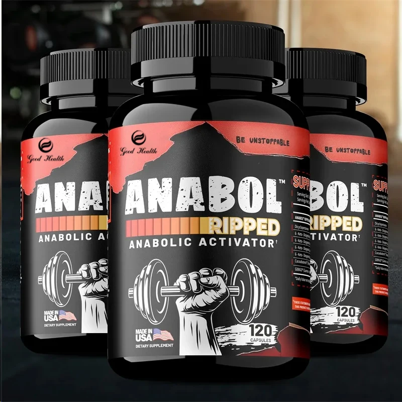 Anabol Constructor de músculos anabólicos rasgados: aumenta la masa muscular abdominal, promueve el crecimiento, la recuperación y la fuerza muscular más rápida