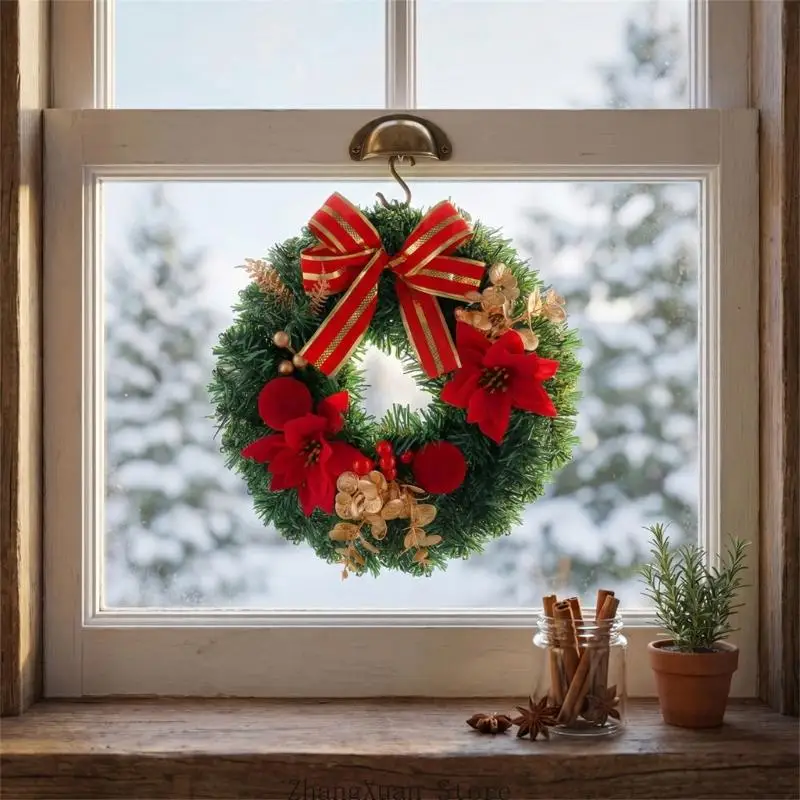 Weihnachtskranz mit Blattgoldbesatz für Türfenster-Ausstellung 3XUF – Detail 5