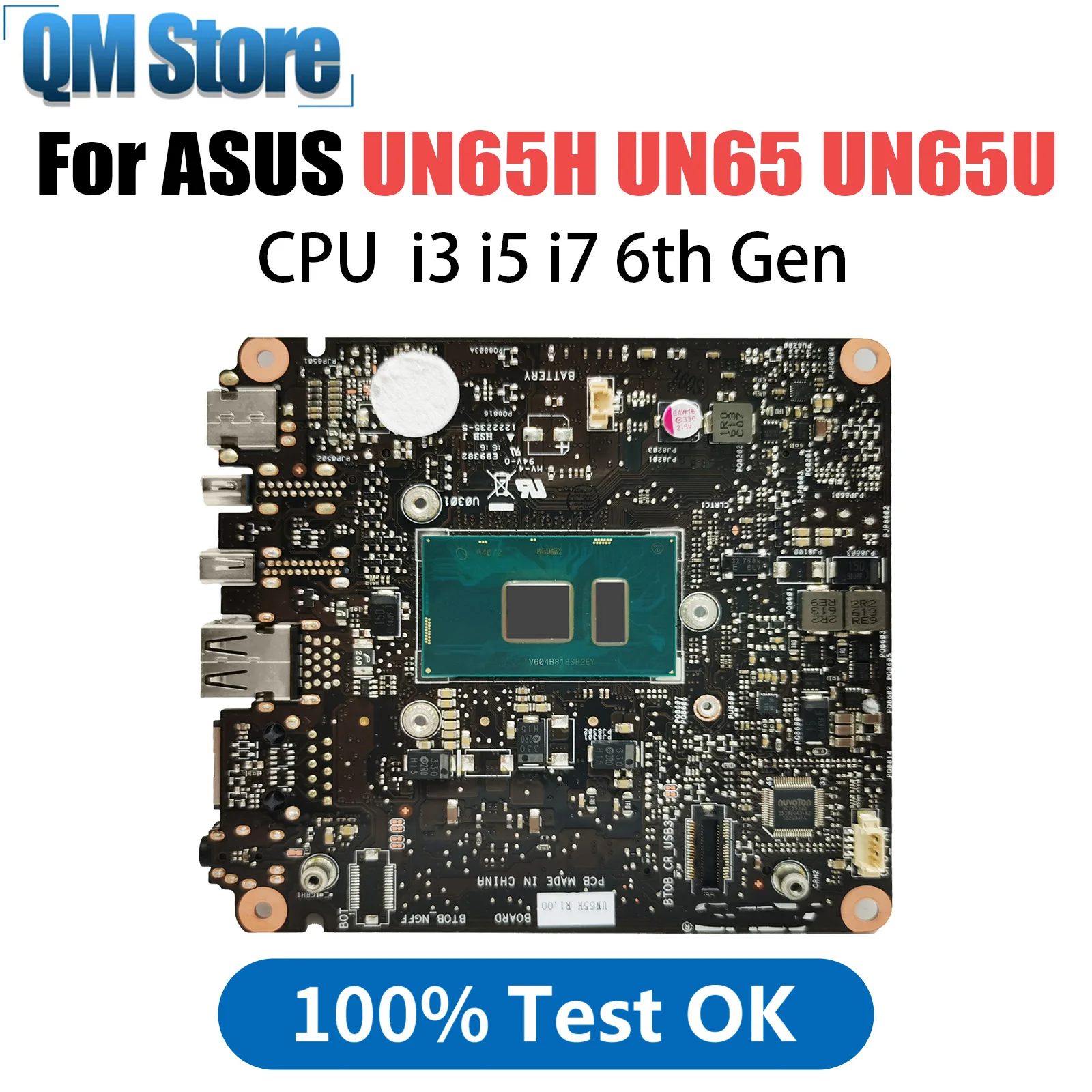 UN65H Mainboard For ASUS VivoMini UN65 UN65U Computer Motherboard i3 i5 i7 6th Gen CPU UMA DDR3L