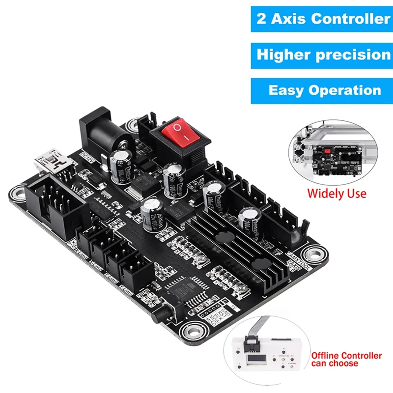 Controller a 2 assi scheda di controllo GRBL per incisore Laser CNC Controller Offline scheda Controller porta USB pannello di controllo a 2 assi