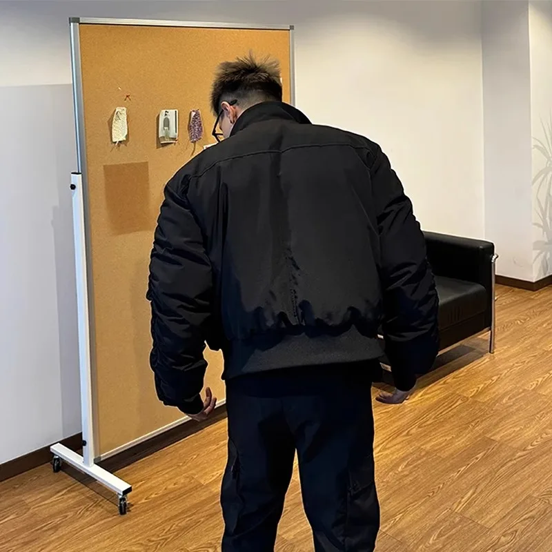 

Bla ort Pilot Jaet Cotton Men's Winter Thi Warm Cotton Coat Stand Collar Jaet Double Cotton Coat Outerwear