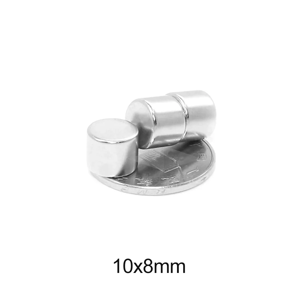 10x8 Round Powerful Magnets 10x8mm Neodymium Magnet Disc 10x8mm Permanent NdFeB Strong Magnetic Magnet Sheet 10*8 Mm