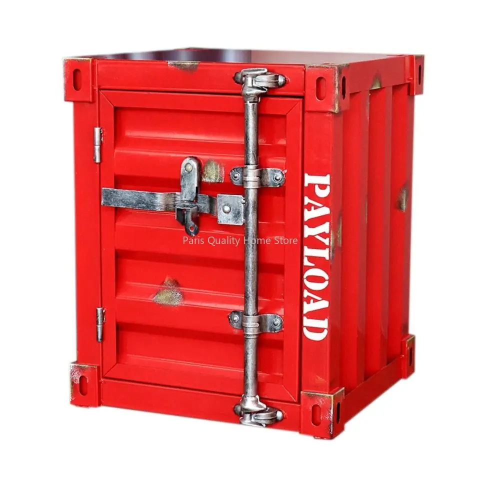 Industrial Wind Container Bedside Cabinet Storage Retro Old Creative Bedside Cabinet Small Storage  Coffee Table