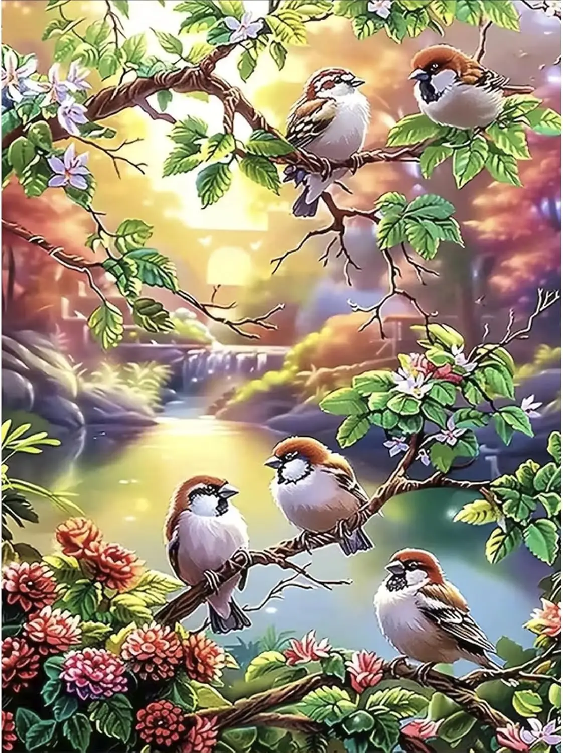 

Наборы для алмазной вышивки COHAYISY «Садовые птицы» для взрослых, 5D алмазная живопись, DIY алмазная вышивка с животными, наборы для алмазной живописи для взрослых