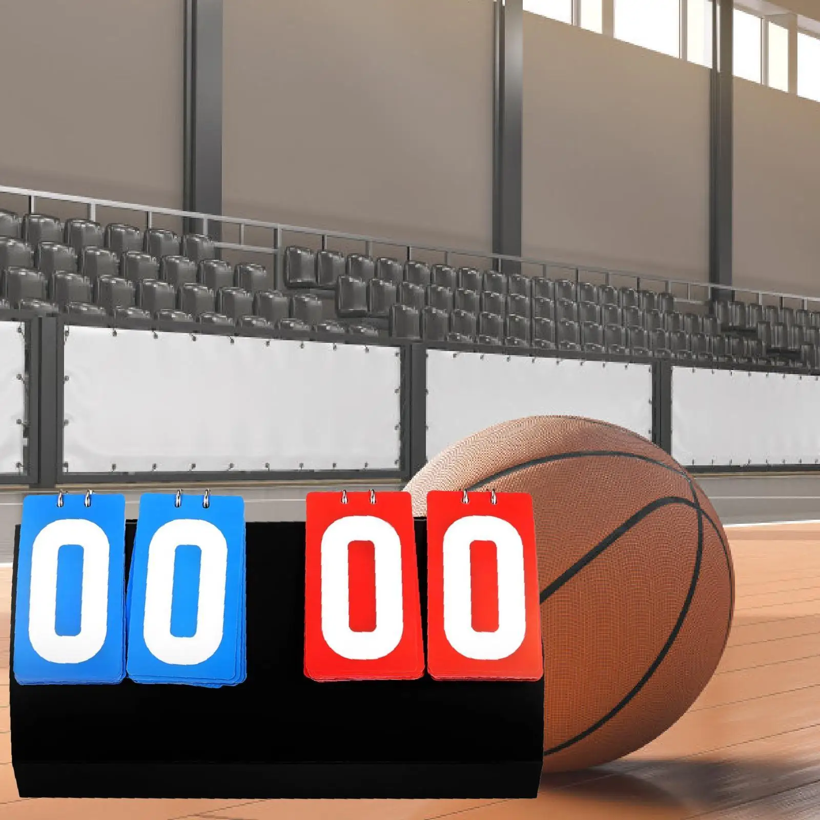 

Sports Scoreboard Tabletop Score Flipper 4 Digit Scorekeeper Multipurpose Easy to Read Flip Score Board for Coaches Football