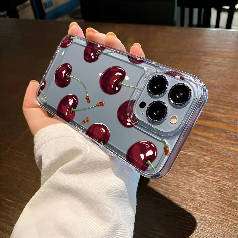 Funda maraschino cherry para iPhone 17 Pro Max, 17 Air, 17 Pro, 16, 15, 14 Plus, 13, 12, 11 Pro Max, 17, 16 - Carcasa Protectora Bumper