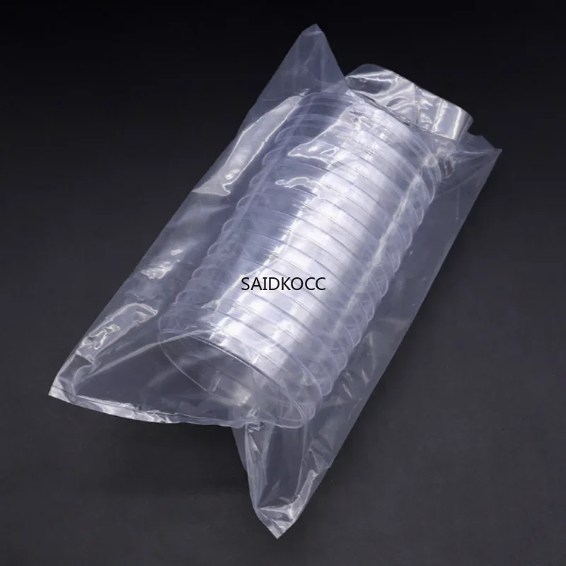 SAIDKOCC 10Pcs 35mm 60mm 90mm 100mm 120mm Round/Square Clear Petri Dishes with Lids Disposable Plastic Sterile Petri Dish