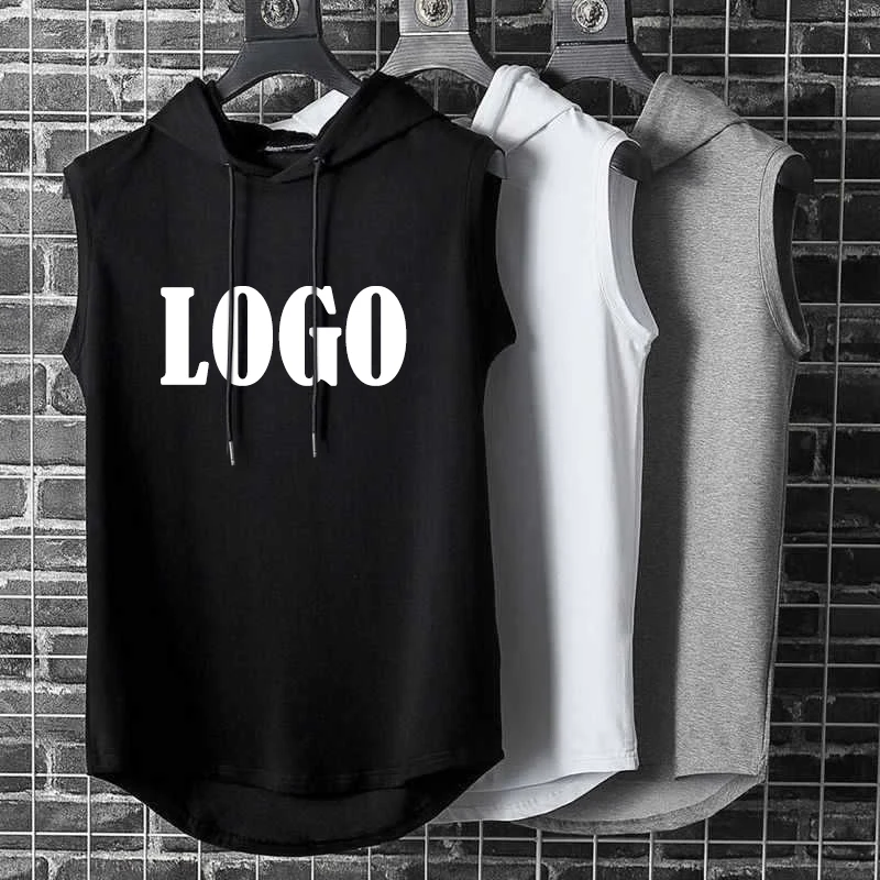 

Men's Sleeveless Fitness T-shirt Fashion Mens Muscle Training Vest Workout&Get Fit Tank Top Men Sports Tops Man Blouse