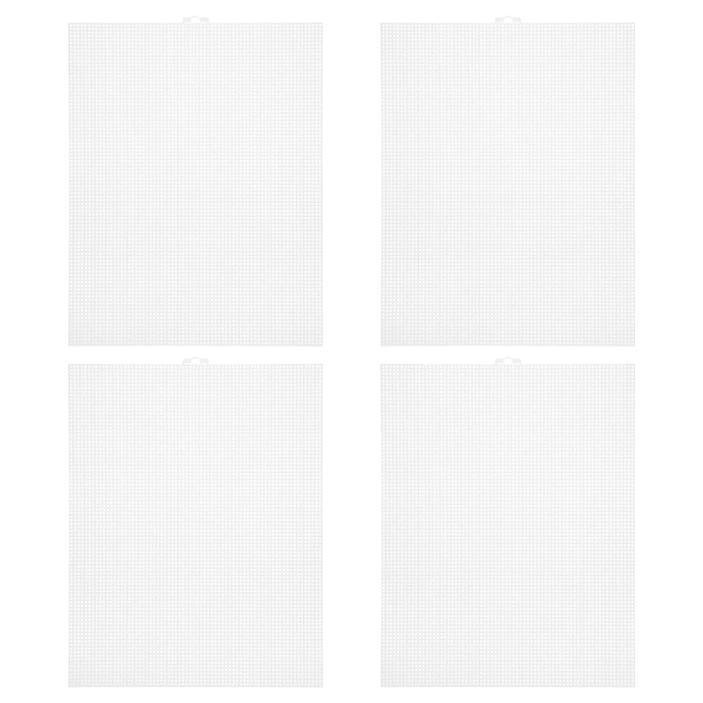

4pcs 26X33.5Cm Mesh Canvas Plastic Grid Sheets For Embroidery Cross Stitch Diy Crafts Needlework Blank Canvas Knitting Crochet