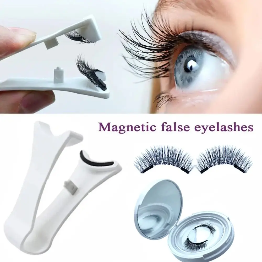 Natural Magnetic Eyelashes Glue-free Reusable False Eyelashes Fluffy Wispy Simulation Non-glue False Eyelashes Make Up