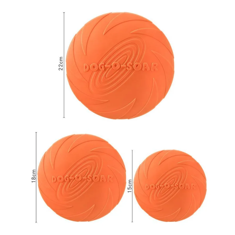 Hundespielzeug Weiche Silikon-Flugscheibe Langlebige Bissresistente Mehrfarbige Frisbee Welpen Outdoor Interaktives Trainingszubehör – Detail 6