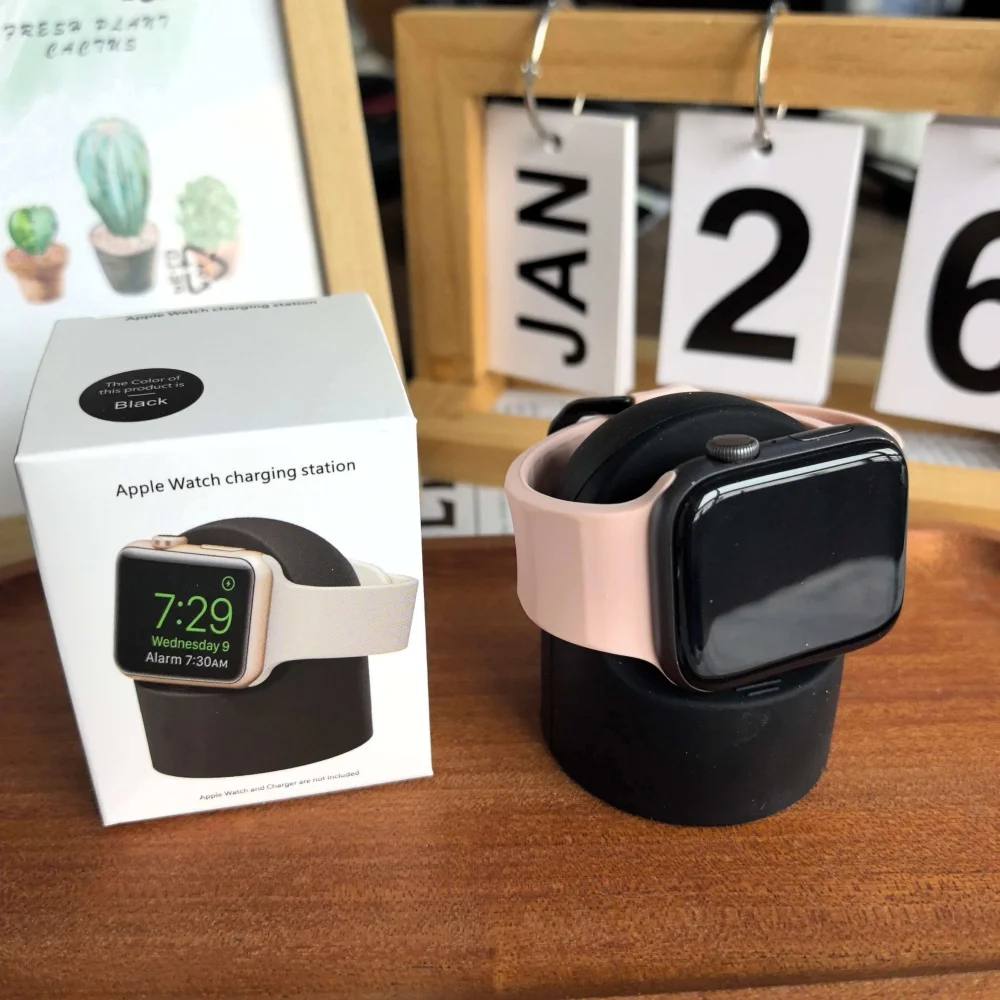 For Apple Watch Series Ultra 3 2 1 11 10 9 8 7 6 5 SE Charger Dock Station Silicone Bracket Iwatch Cable Holder Charger Stand view 6