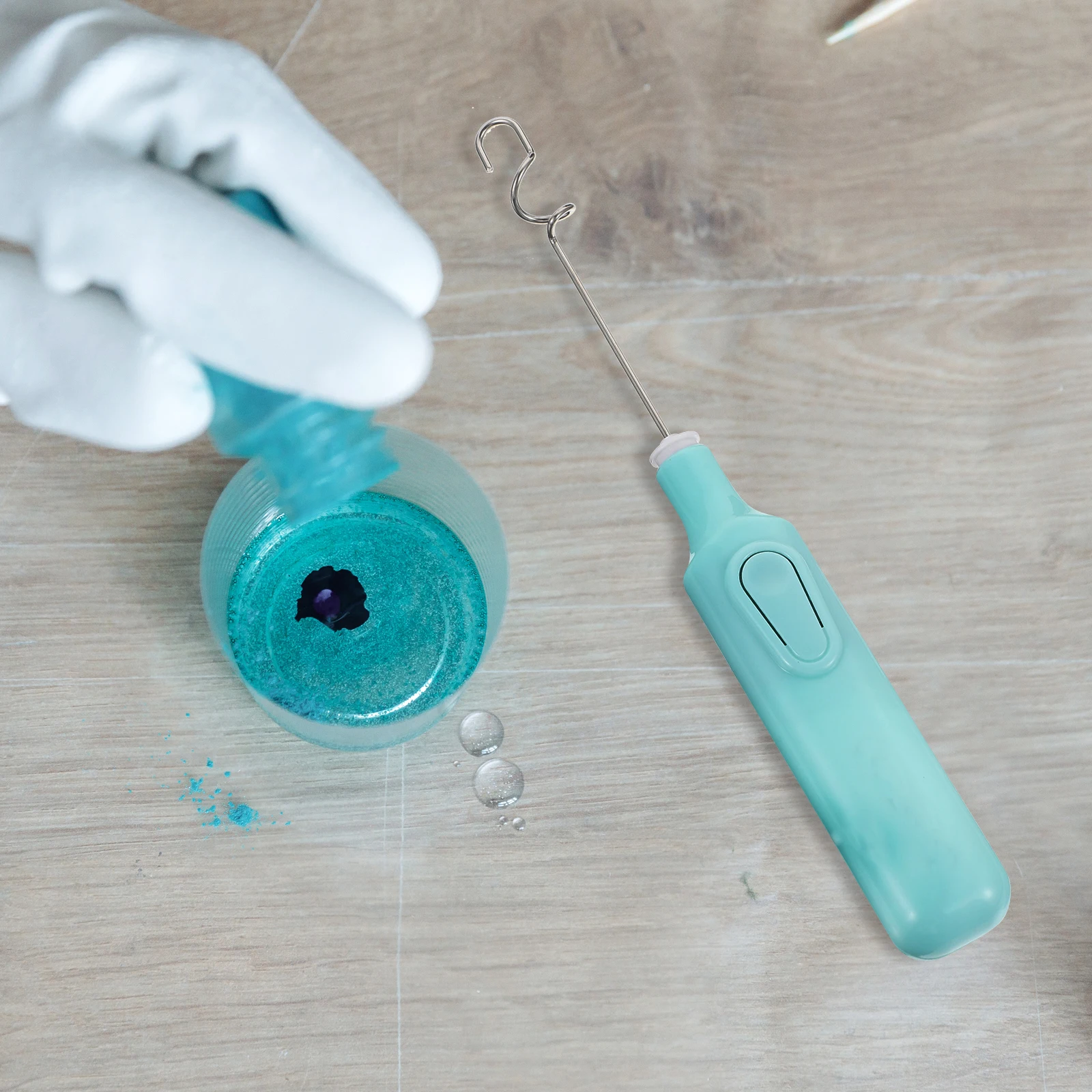 

1 set Electric Pigment Mixer Blender for Paint Gouache Inks Quick Mixing Low Noise Portable Stirrer Tool Saving Space