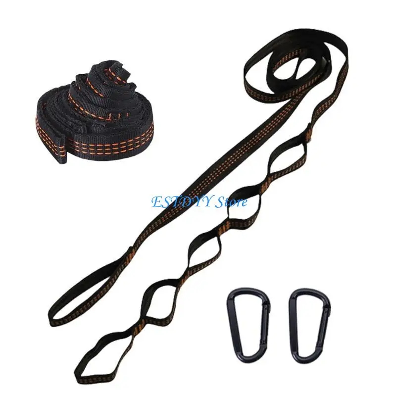 G6DE 2Pcs Adjustable Outdoor Hammock Strap Hanging Tree Rope Hammock Accessories