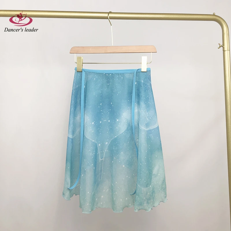

Балетные женские танцевальные юбки с градиентом звездного неба, гимнастические тренировочные юбки, балетные костюмы для взрослых и женщин, лирические юбки