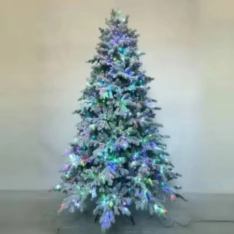 

Artificial Foldable Automatic Flocking Snow Christmas Tree Decoration, Umbrella Base with Emitting Diode Color