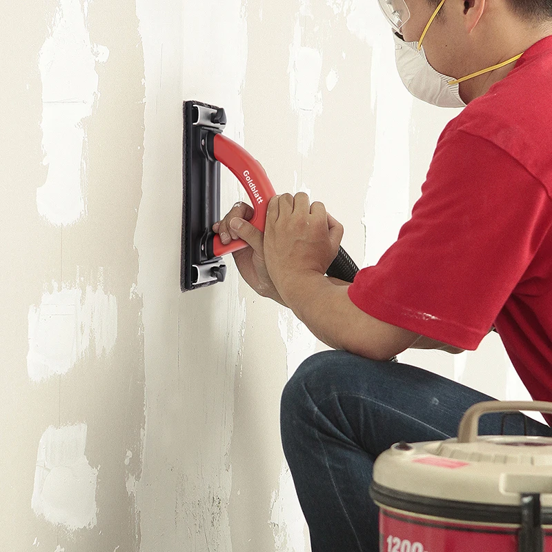 GOLDBLATT G05028 Dust-Free Hand Sander Works with Standard 11-1/4 in. Die-cut Sand Screen Sheets