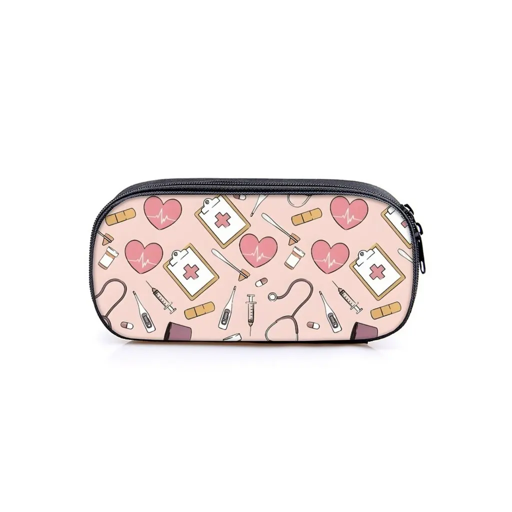 Medizinische Pflege-Muster Mehrschichtiges Federmäppchen für Jungen und Mädchen Beste Geschenke 2D Cartoon Schul-Federtasche für Kinder Stiftetui