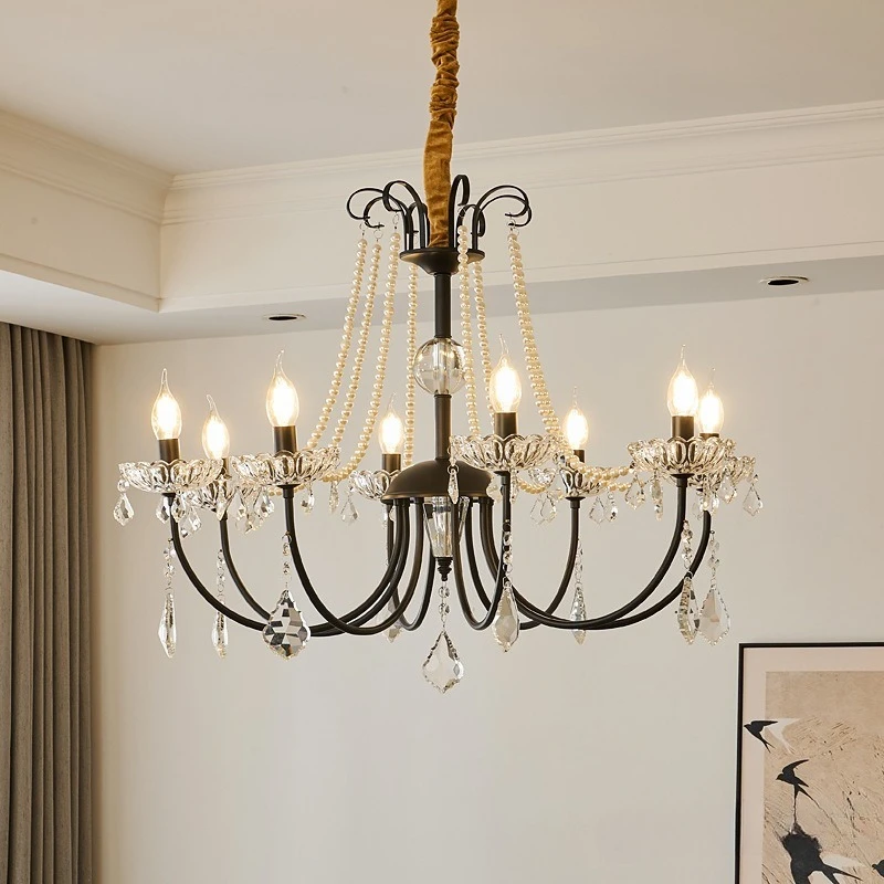

Light luxury, crystal, chandelier, American, rural, restaurant, warm, master bedroom, retro, candle