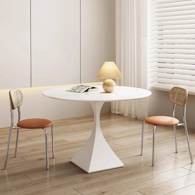 

Garden Picnic Dining Table Designer Reception Modern Small Dining Table Side Coffee Round High Bistro Mesa Commercial Furniture