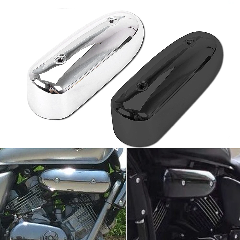 Motorcycle Chrome Black Air Intake Filter Cap Carburetor Side Cover For Honda Magna 250 VF250 1PC