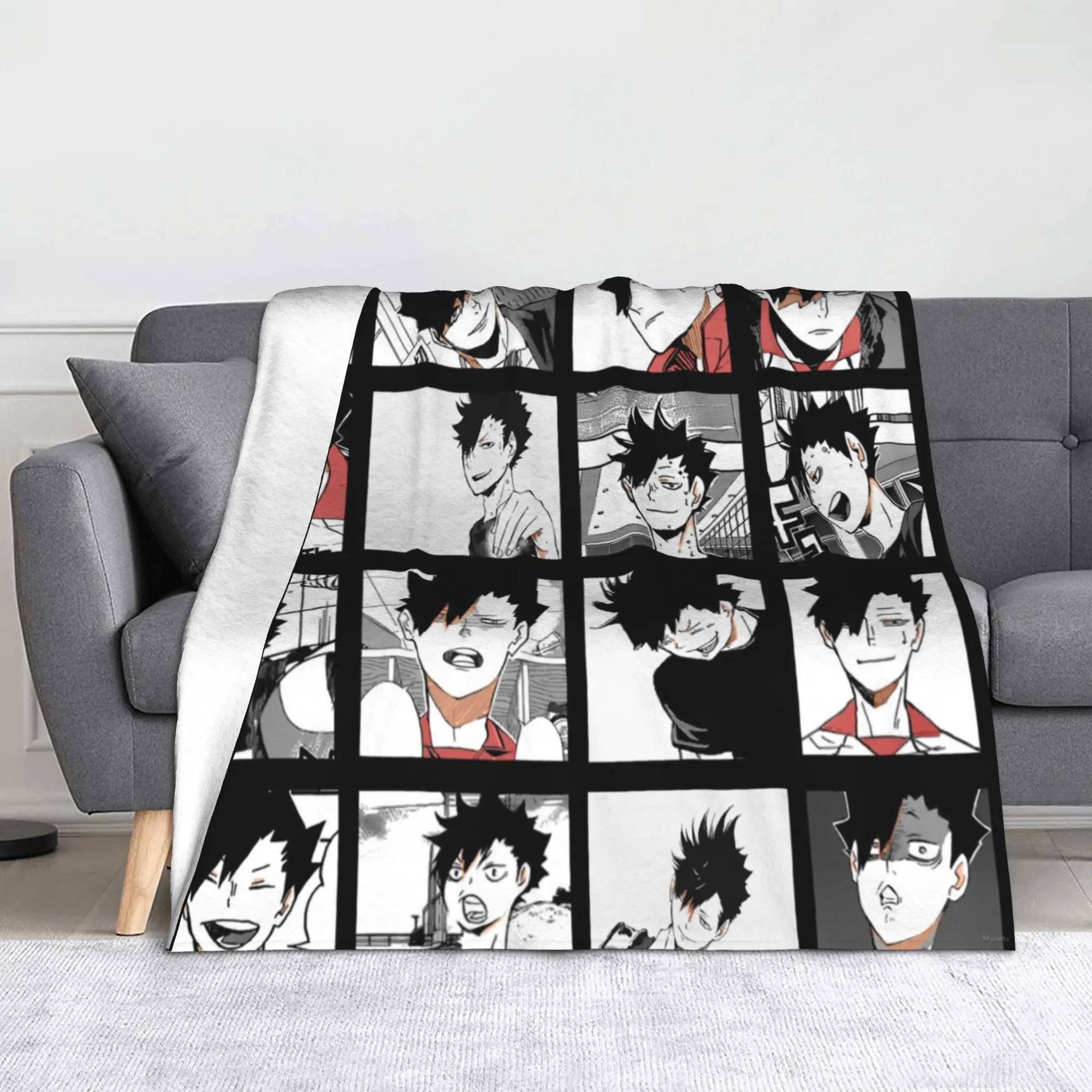 

Фланелевое одеяло Kuroo Tetsurou, японское аниме, волейбольное модное одеяло для дома, одеяло 150*125 см