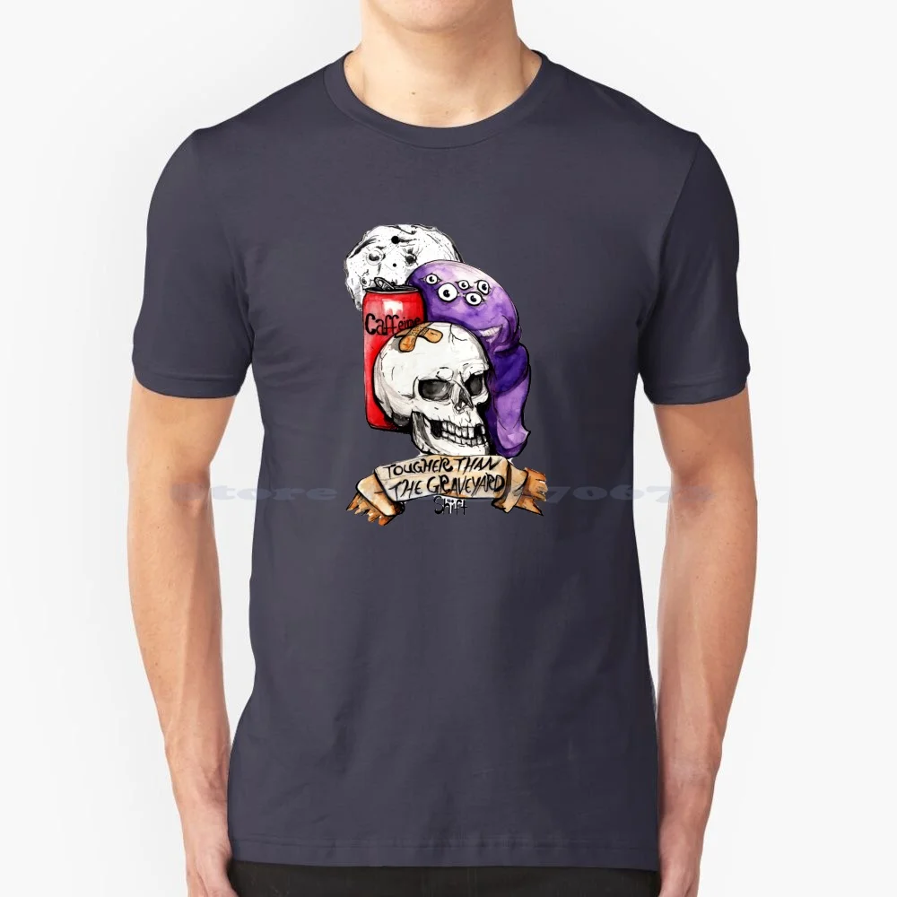 Camiseta de algodón 100% para niños, camisa de manga corta con estampado de Luna, Calavera, monstruo, bebida energética, Pacstudios