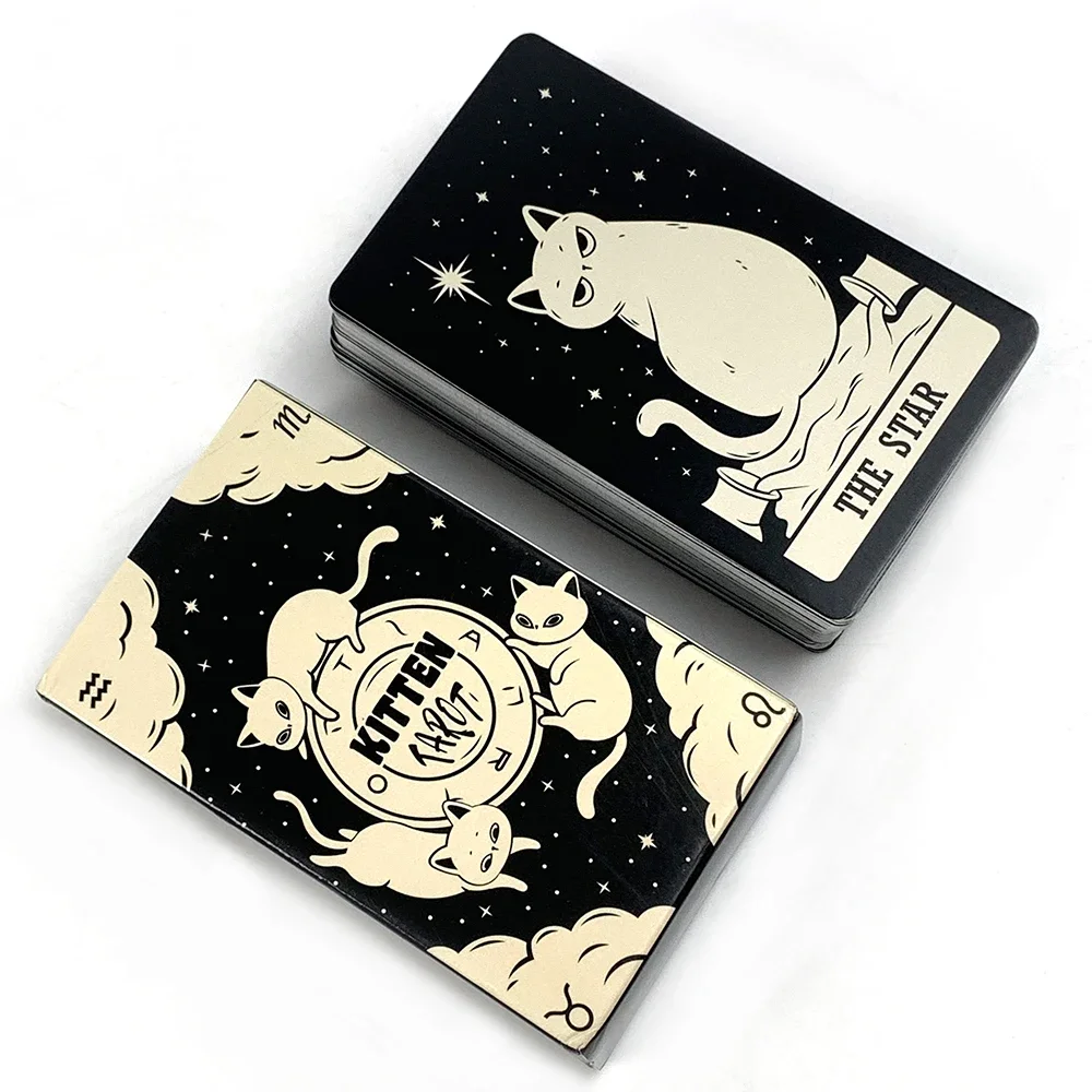 

Колода Таро с котенком, 78 шт., карты Таро для семейной вечеринки, высокое качество, гадание, гадание, карты Таро для начинающих
