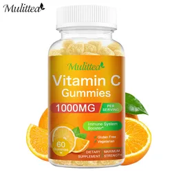 Mulittea 1000mg Organic Vitamin C Gummies Brighten skin & Skin nutrition and health Improve immunity Daily VitaminC Supplement