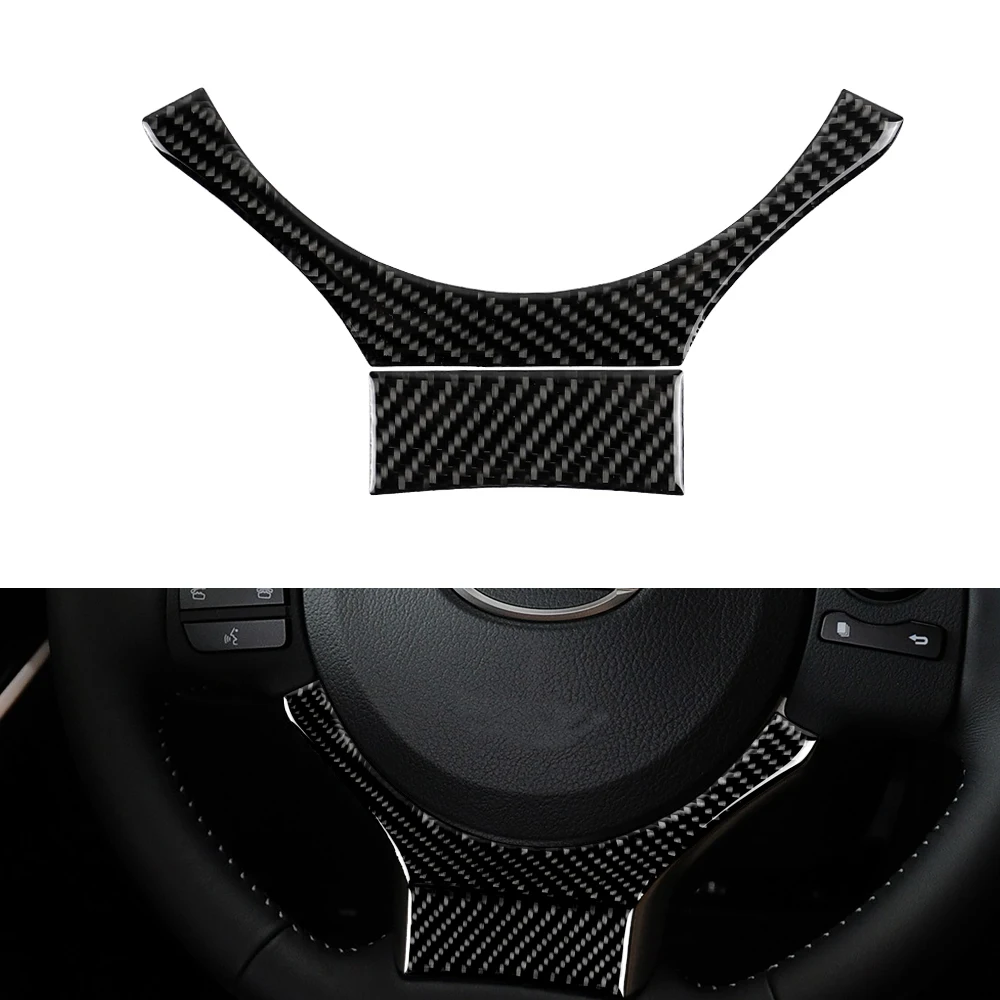 Carbon Fiber Steering Wheel ADD-ON Cover Trim Sticker For LEXUS For IS250 IS350 200T 2014-2018 New Interior Mouldings Accessorie