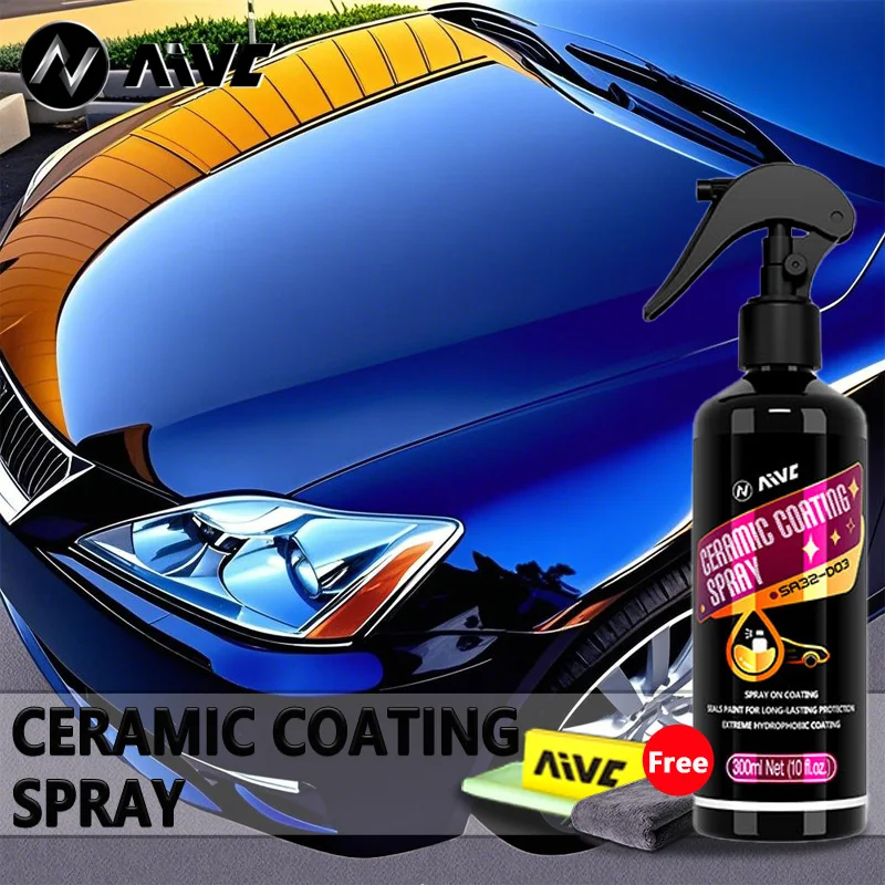 AIVC 3 In 1 Car Ceramic Nano Coating Liquid Coatin Nano Crystal Hydrophobic Layer Polishing Paint Agent Car Polish Nanos Coating