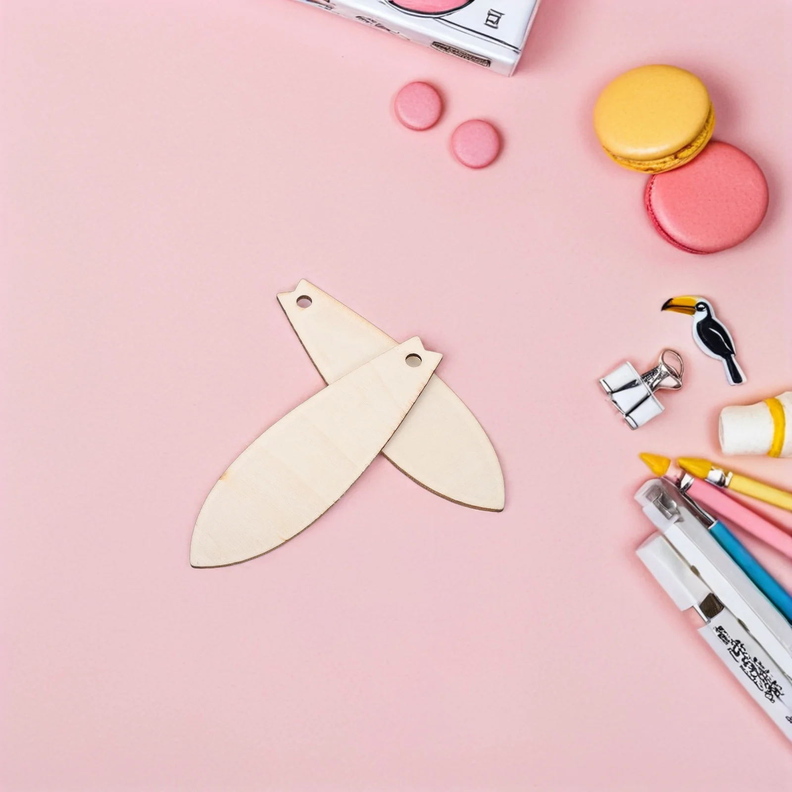 

30Pcs Wooden Surfboard Blanks Unfinished Shapes DIY Painting Crafts Summer Beach Party Hanging Decorations Wood Surfboard Blanks