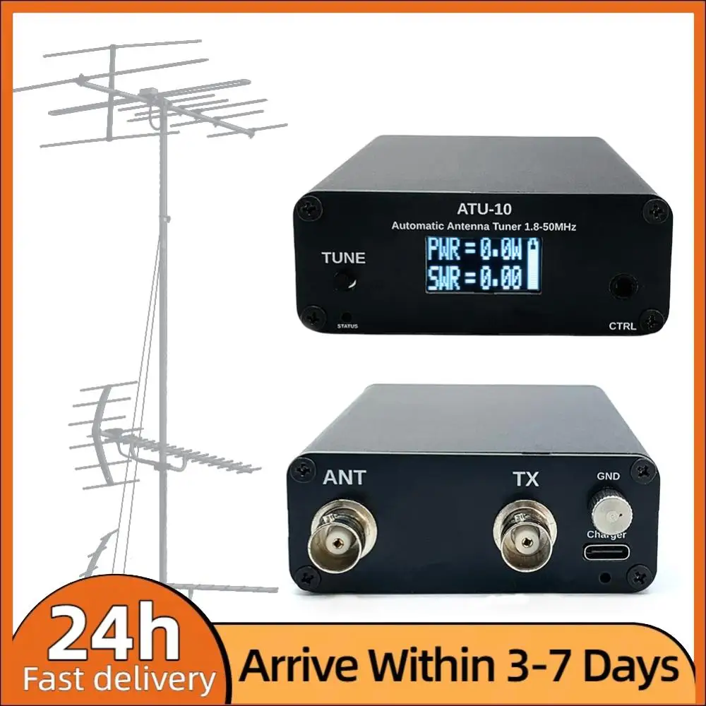 

ATU10 QRP Antenna Tuner 1-15W Antenna Automatic Tuner 1.8-50MHz 0.91 Inch OLED Display