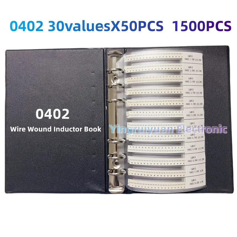 Ceramic Inductors Samples wire winding Book SMD 0402 0603 0805 SMT assortment album 30/33/35values