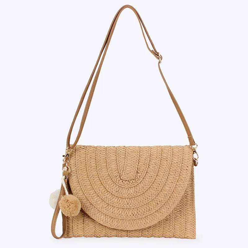 

Повседневные женские пляжные сумки, женская соломенная сумка, женская сумка через плечо, летние дорожные сумки, плетеные сумки ручной работы из ротанга, кошелек