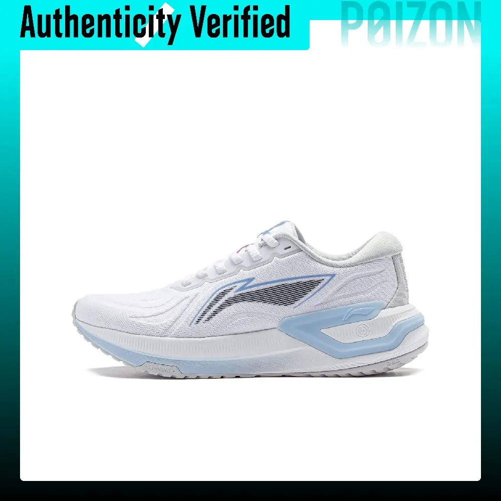 Li Ning YueYing 3.0 Cushioning Breathable Low top Casual Running Shoes Women's White Gray ARHU004-1