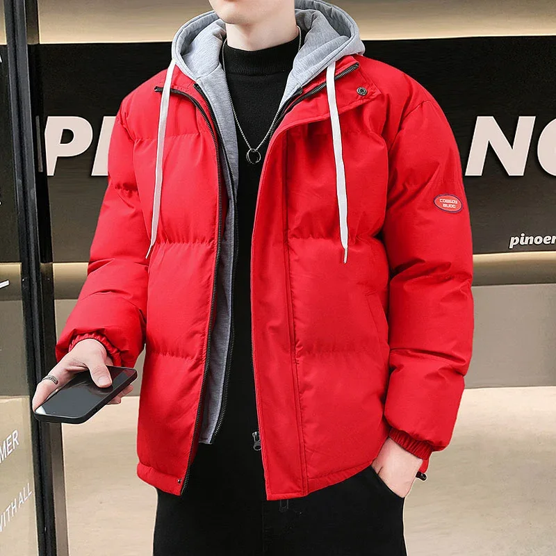 

BROWON Brand Fake Two Pieces Male Hooded Down Jacket 2025 Winter New Warm Thickened Quilted Down Jacket Mens Korean Fashion Coat