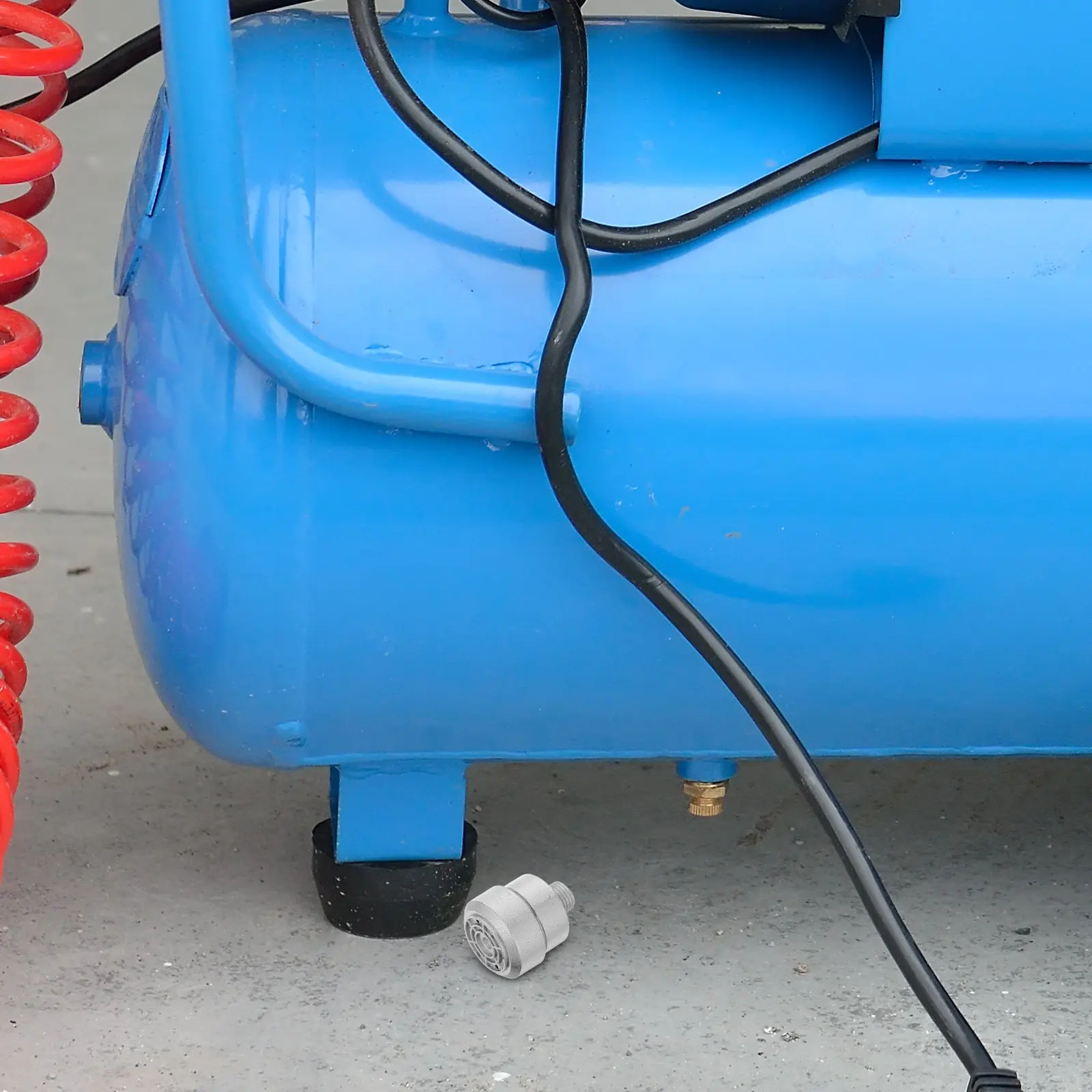 Air Compressor Oil Less Metal Shell Noise Reduction Air Compressor Intake Muffler Quiet Filter Element Replacement view 5